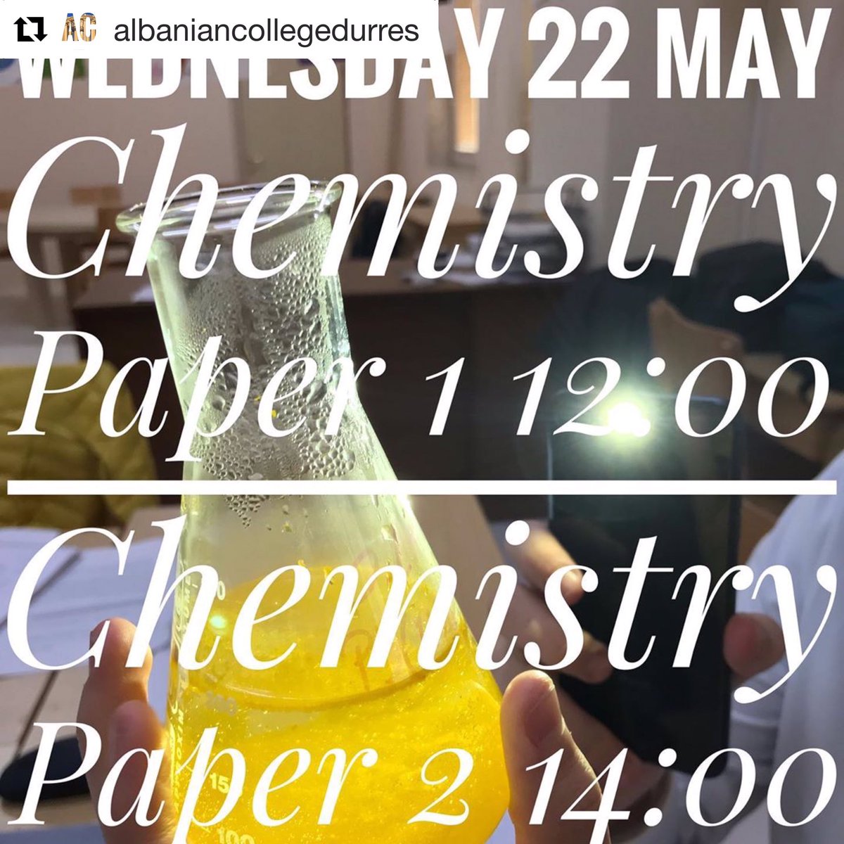 Gooduck to our #IB #Chemistry students today