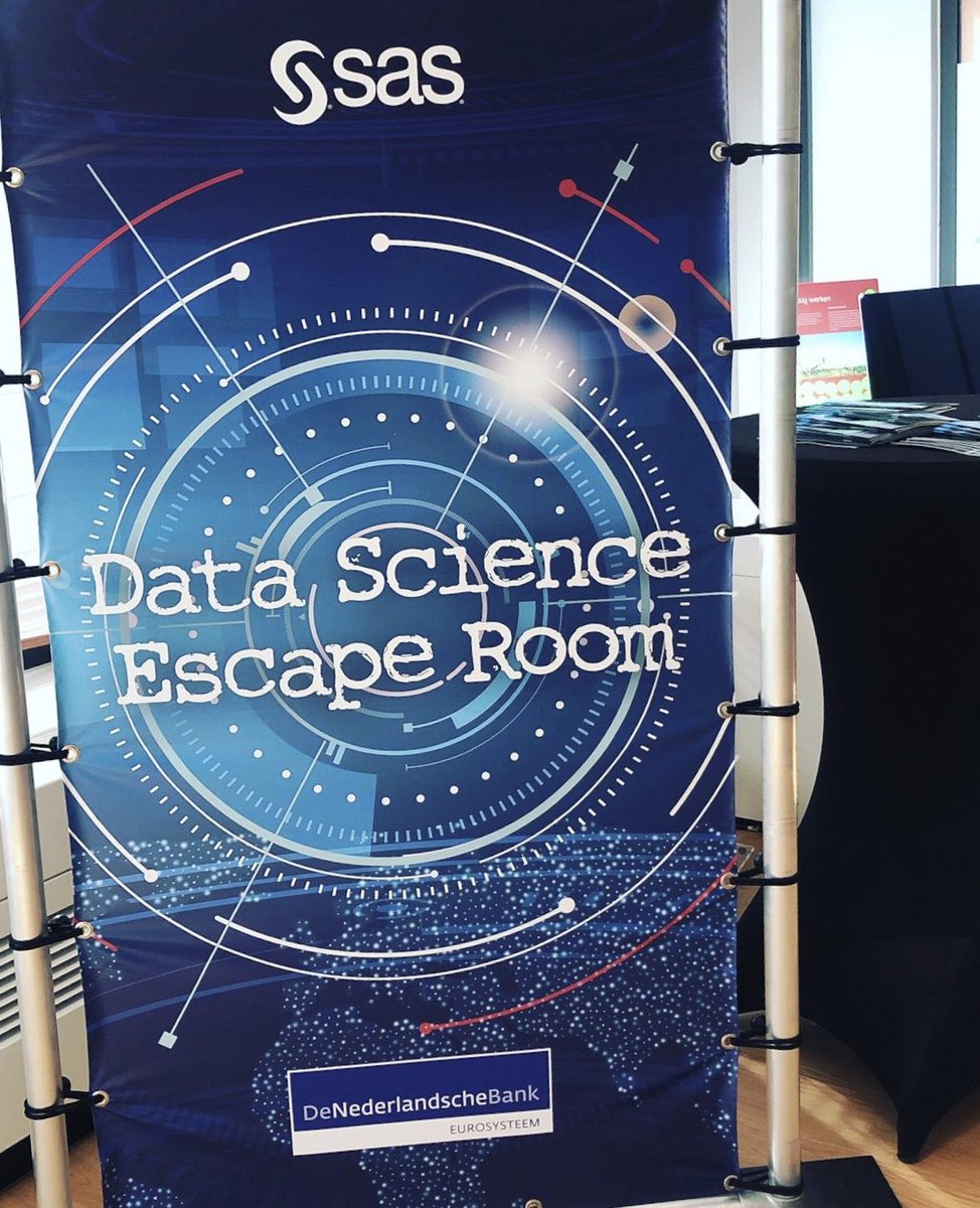 And the SAS Data Science Escape Room story continues. Today and tomorrow we are at the Innovation Festival at DNB. #DeNederlandscheBank #SASsoftware #InnovationFestival #AnalyticsInAction