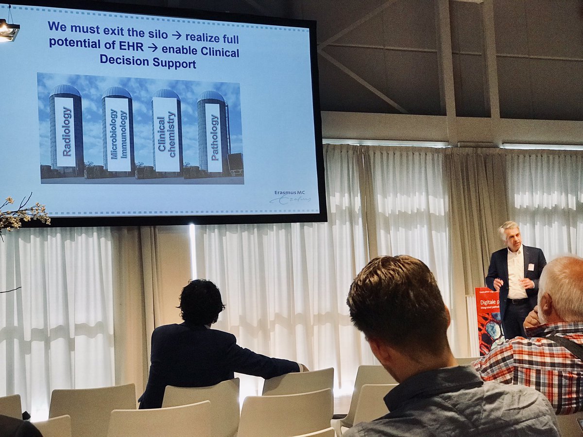 PathologieDNA's tweet photo. Get your PIE out of the sky! En kom uit je silo. Inspirerende inleiding v Prof dr v Kemenade bij #digitalepathologie congres door @MedicalPHIT https://t.co/ag8WXSltnX