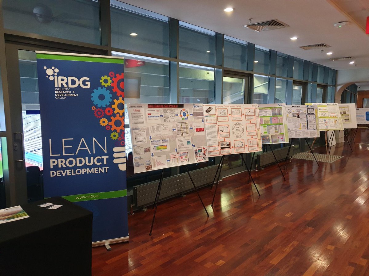 irdggroup's tweet image. Our #LeanProductDevelopment case study display at #EEI2019 in @CrokePark today. Drop by, chat to Bernie and see how #lean thinking is applied in the ever-changing #innovation environment.