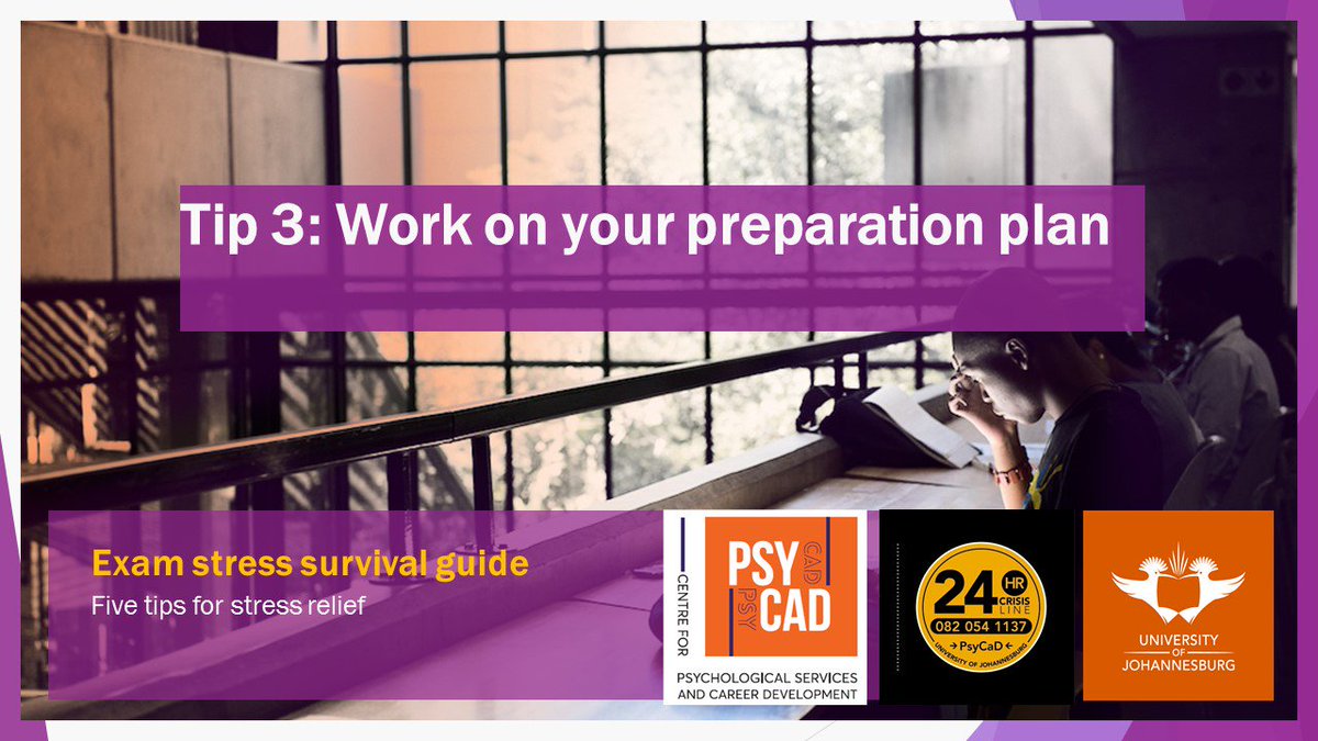 PsyCaD's tweet photo. #ExamSurvivalGuide Tip 3: Work on your preparation plan. 6 p's= Proper prior preparation prevents poor performance #PsyCaD4U https://t.co/I4McT3OWpd