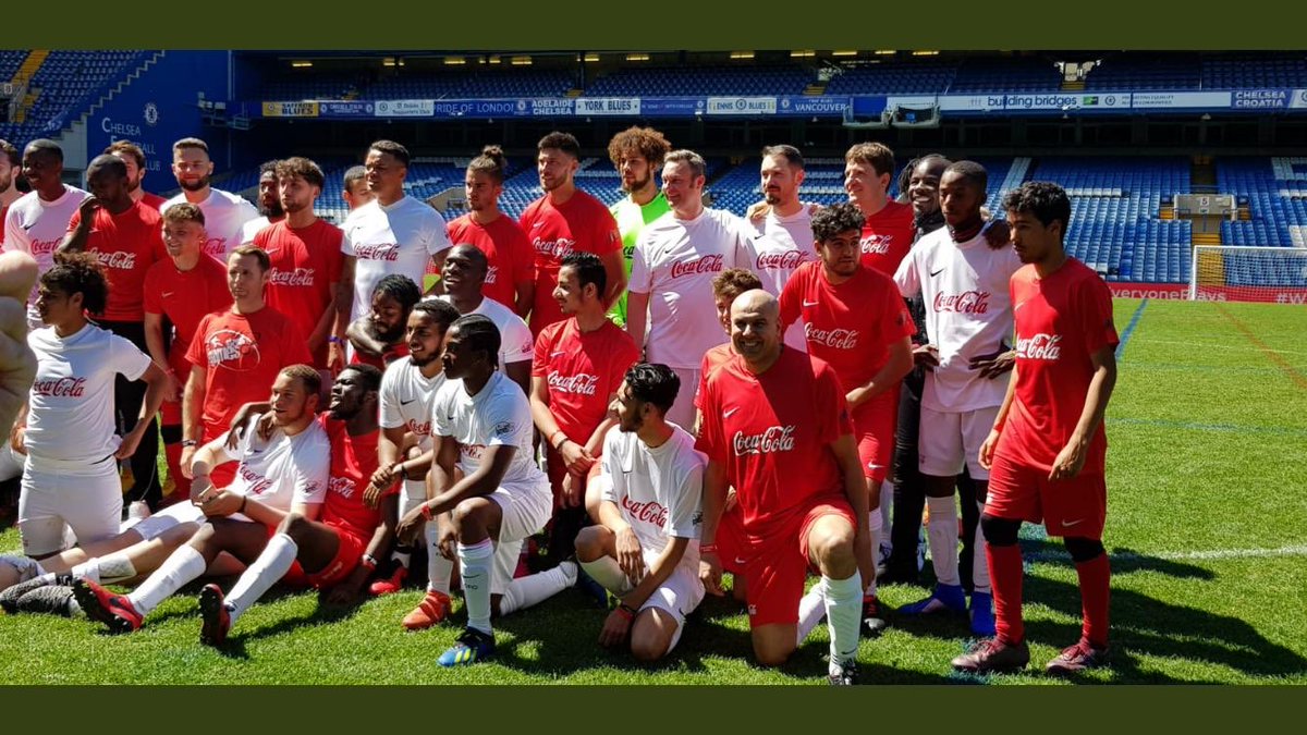 BenjaminAckim's tweet photo. Great to be a part of such an amazing event at the iconic Stamford Bridge! Celebrating young people through community sport with @StreetGames @CocaCola_GB  #whereeveryoneplays https://t.co/MnLd8wONq9