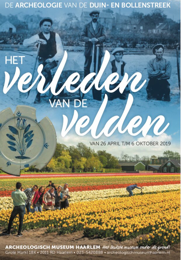 Archeoloog Jeroen van Zoolingen vertelt op 29 mei in Haarlem over zijn boek ‘Het Verleden van de Velden’ en de rijke archeologische geschiedenis van de Bollenstreek <a href="/HaarlemArcheo/">Archeologie Haarlem</a>