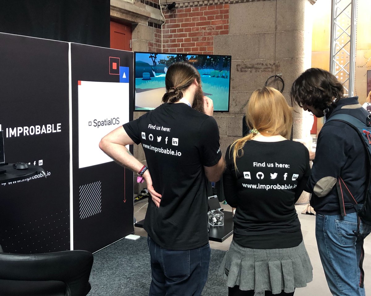 Improbableio's tweet photo. Day one at #NordicGame has officially started!

Visit us on booth A23 to meet our team, learn all about #SpatialOS, pick up swag and enter our competition to win a Nintendo Switch. 

https://t.co/c8XKEWyb33

#games #gamedev #MultiplayerMultiplied #events https://t.co/4D6sXdsIgS