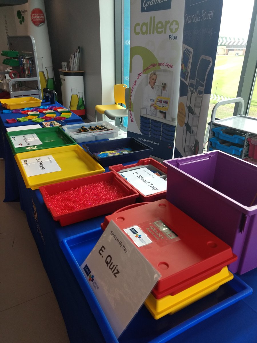 DrBiol's tweet photo. We have four hands-on practical #science #WhatsInMyTray activities available to have a go at in the exhibition at the @TheKingsSchool during the #NENWTechConf
Join in on the @Gratnells stand and take home a mini tray.
#Technicians https://t.co/RngkN2rgjj