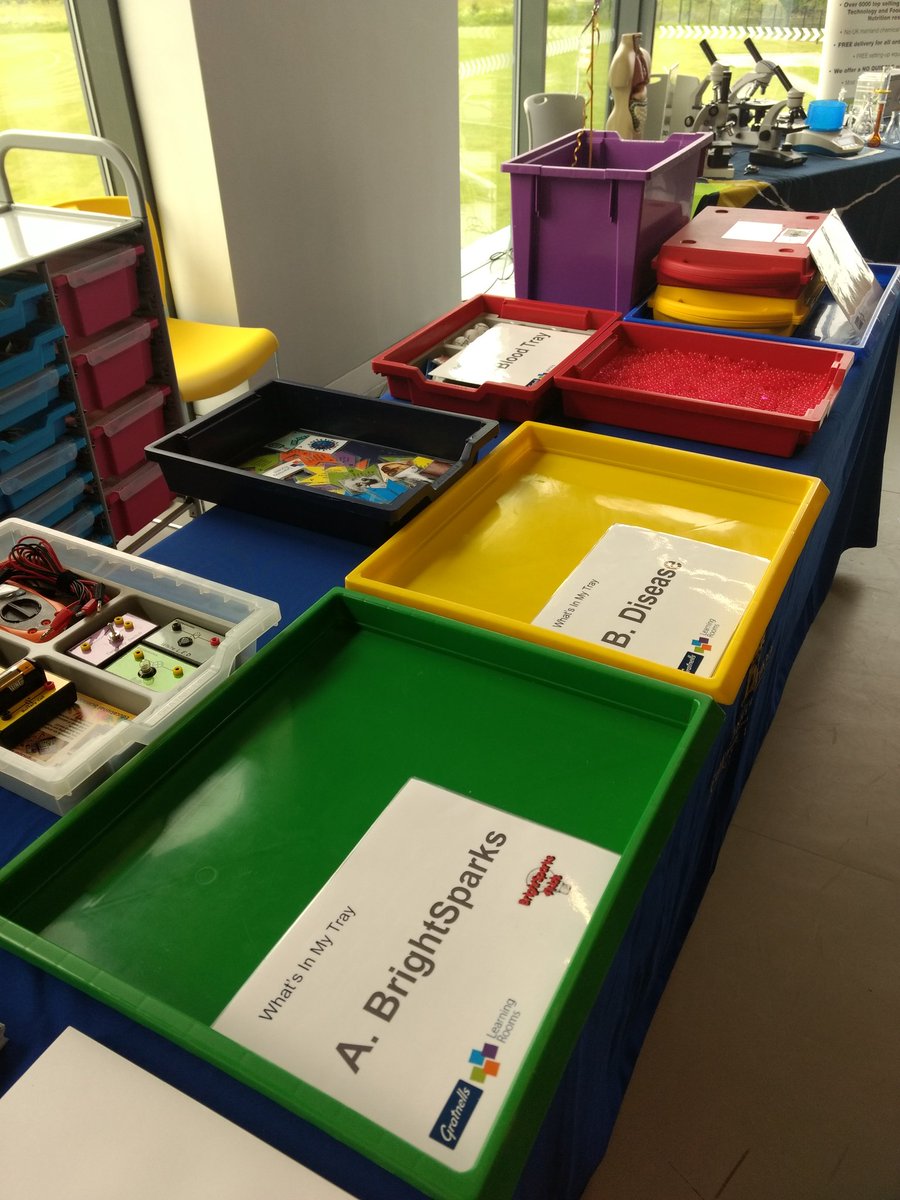 DrBiol's tweet photo. We have four hands-on practical #science #WhatsInMyTray activities available to have a go at in the exhibition at the @TheKingsSchool during the #NENWTechConf
Join in on the @Gratnells stand and take home a mini tray.
#Technicians https://t.co/RngkN2rgjj