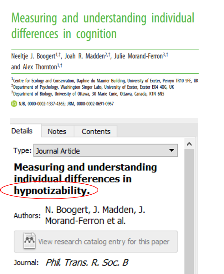 DrCBeardsworth's tweet photo. I have never noticed Mendeley getting a title so very wrong. Or maybe it knows something I don't. #conspiracy #hiddenmessages #checkyourreferences @pec_exeter https://t.co/6PoGdNahTI