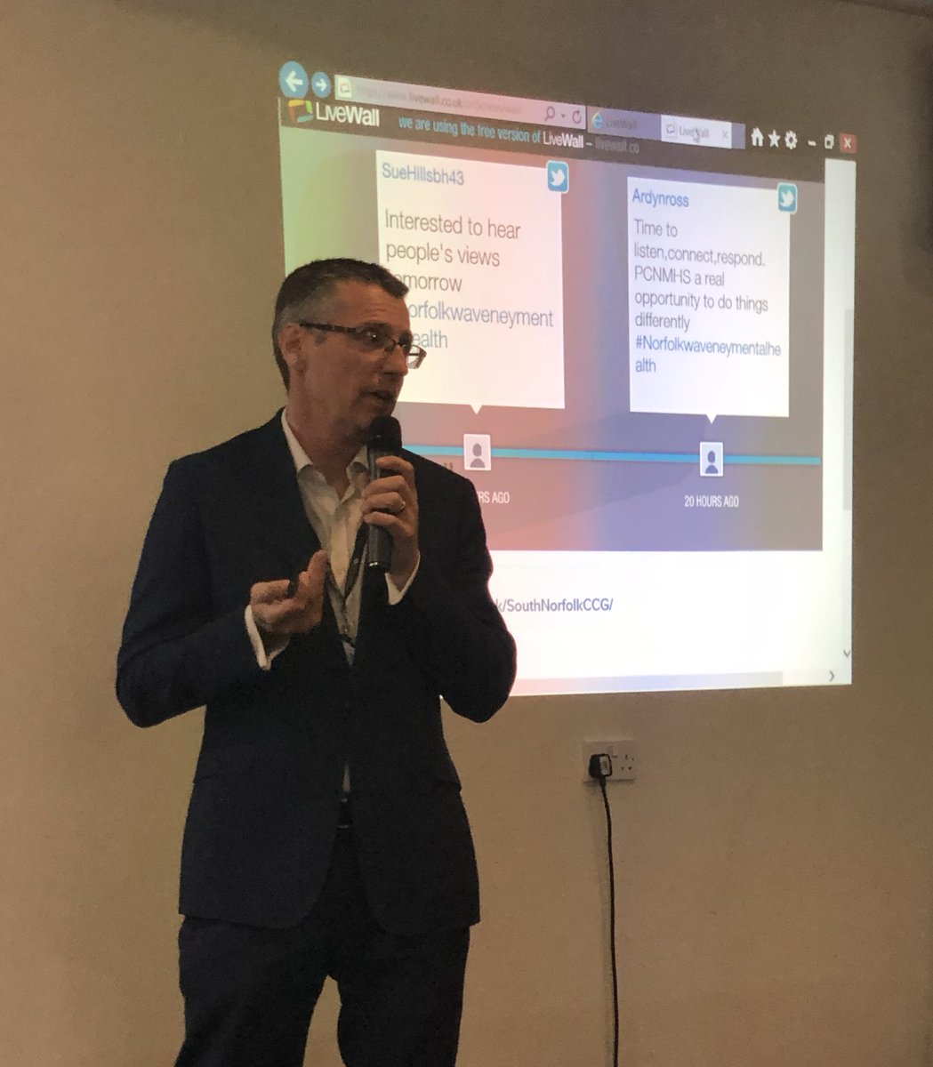 WillSnagge's tweet photo. Fascinating talk on unprocessed trauma by Dr Roger Kingerlee, @NSFTtweets todays event on new models in primary care #Norfolkwaveneymentalhealth https://t.co/Fj4vsCNxuV