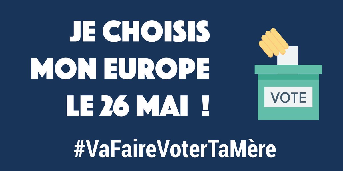 Parce que les jeunes ne comptent pas voter.
Parce que nous nous devons de changer l’Europe.
Parce que l’écart de vote entre les femmes et les hommes est de 12% 

🗳Le 26 Mai, #TousAuxUrnes pour faire entendre notre voix.

#EuropeChallenge 
#VaFaireVoterTaMere 
#Europeennes2019