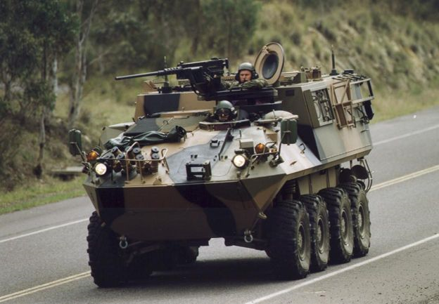 GDLSAustralia's tweet photo. General Dynamics Land Systems-Australia installed a passive standoff protection kit for the Australian Light Armoured Vehicles (ASLAV). The kits were engineered and installed in #Australia and the area of operation. #GDLSAusNews #GDLSAusHistory https://t.co/kGq7woXImu