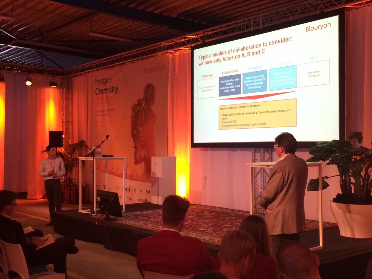 Martijn van Loon, RD&amp;I Operations Manager, spoke on developing a value case with <a href="/Nouryon/">Nouryon</a>: “Our companies are probably very different. It’s very important to get to know each other and understand each other in order to arrive at the end goal together.” #ImagineChemistry2019
