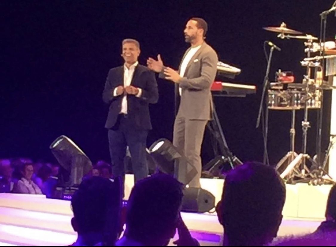 Huge thanks to <a href="/rioferdy5/">Rio Ferdinand</a> for the great discussion at the Gloabl Sales Kick Off yesterday. Our 1400 sales leaders appreciated the insight into winning mentality, repetition/training, resilience and technology. Huge parallels between business and sport.