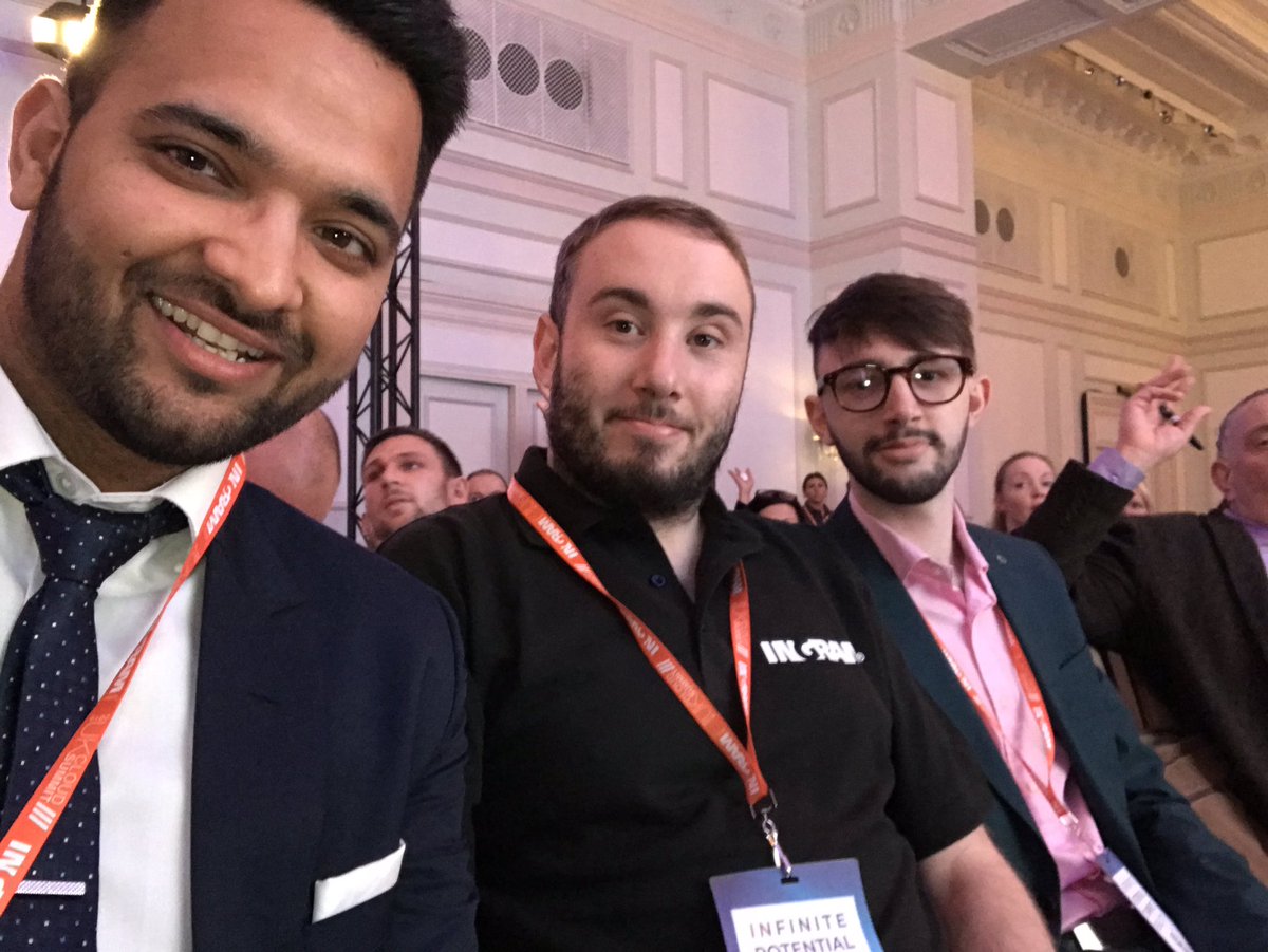 IMC_Issam's tweet photo. Traditional selfie with team to Kick start day 2 #UKCloudSummit #IMCloud_Uk @IMC_Liam and Ollie https://t.co/YKDT5BWiQT