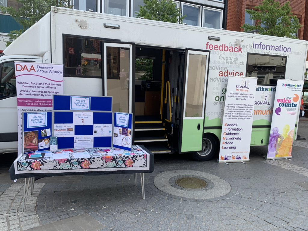 In #windsor today raising awareness for <a href="/daw19/">debbie walker</a> <a href="/DementiaFriends/">Dementia Friends</a> <a href="/SignalWAM/">ThreeVerse</a> <a href="/HealthwatchWAM/">Healthwatch WAM</a> <a href="/RBFRSofficial/">Royal Berkshire Fire and Rescue Service</a> <a href="/Nesthomecareuk/">Nest Homecare</a> <a href="/ColostomyUK/">ColostomyUK</a> <a href="/careuk/">Care UK</a> <a href="/alzheimerssoc/">Alzheimer's Society</a> <a href="/ADSlocalsupport/">'ADS' - Alzheimers Dementia Support Charity</a> <a href="/RCT/">Royal Collection Trust</a>