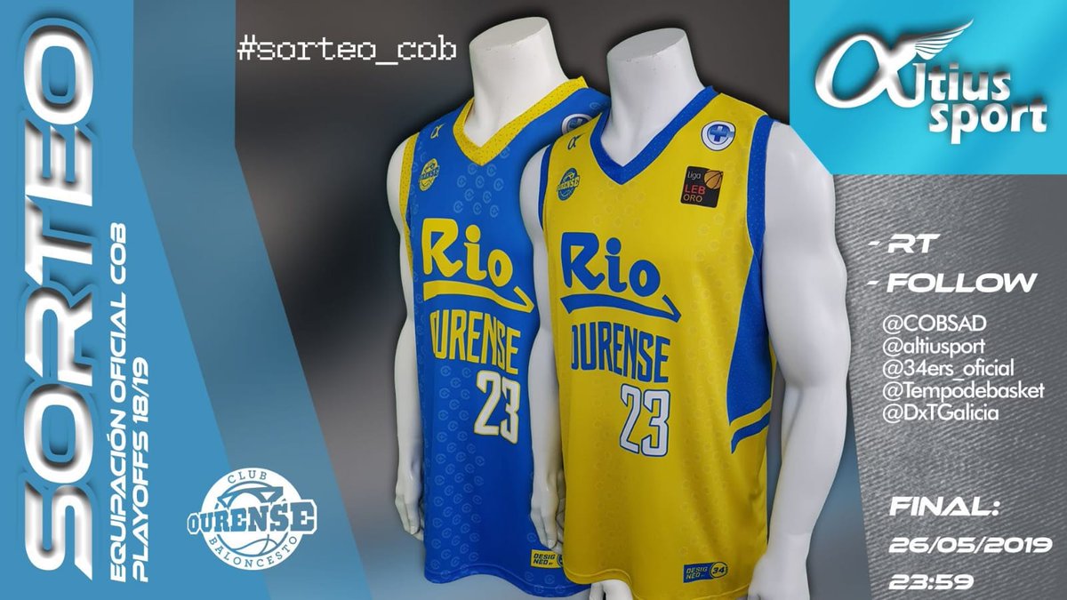 34ers_oficial's tweet photo. SORTEOOOOOOO!!! @altiussport, nos da 1 camiseta que diseñamos para los PO del @COBSAD
Pasos
1. seguirnos a nos y a @altiusport
2. Retuitear este tweet con #sorteo_cob
3. Elegir azul o amarillo
Tienes hasta el dom 26 a las 23:59
Que comiencen los juegos del hambre! #sorteo_cob https://t.co/hpuxAWt2Gk