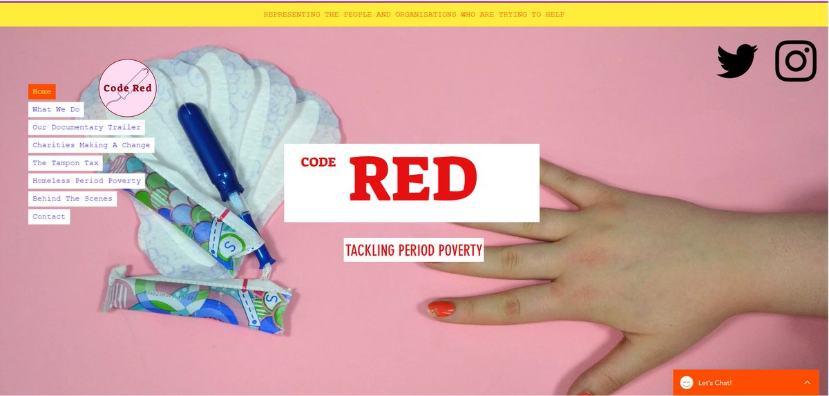 _CodeRedProject's tweet image. Our website is now live! If you want to know more about us, some other amazing organisations or even just a little more about what period poverty is, check it out at lexierogers77.wixsite.com/codered3 ✨ #CodeRed #PeriodPositive #periodpoverty #BreakTheStigma