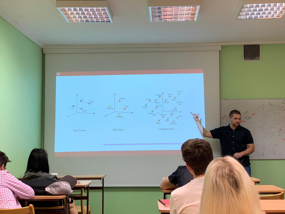 TildeLV's tweet photo. Šodien Tildes izstrādātājs/pētnieks Kaspars Balodis #tildeteam iepazīstināja RTU Datorzinātnes un IT fakultātes studentus ar mākslīgā intelekta pielietojumiem valodu tehnoloģijās. Bija prieks satikt topošos profesionāļus, kas jau plkst. 8.15 bija klāt uz vieslekciju! 👍 https://t.co/Hh15pKPzaX