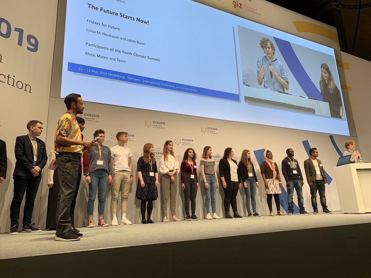 ShipraSuri's tweet image. Young people on strike &amp;amp; participants of #YouthClimateSummit challenge leaders &amp;amp; policymakers to change their politics, policy-making procedures, their mindsets. "Maybe then young people can go to school on Fridays again!" @Fridays4future #ICCA2019 @UNHABITAT @RafTuts @mayrmarcus