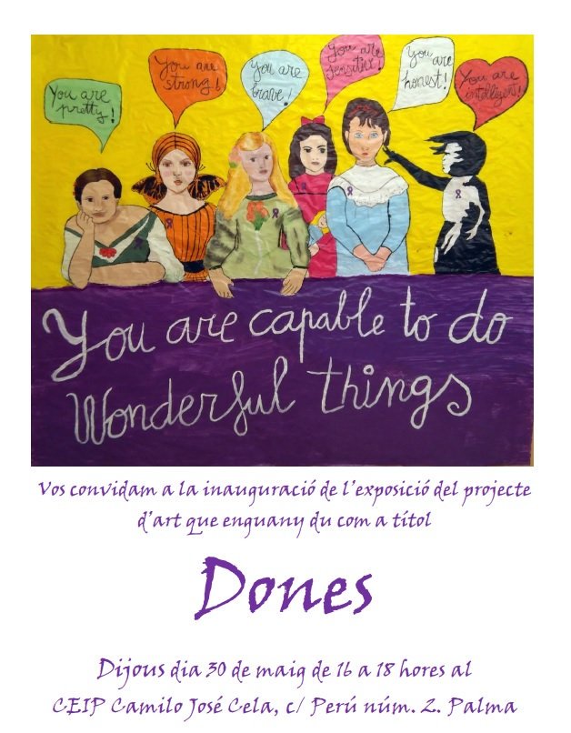 Inauguració de l'exposició del nostre projecte d'art, DONES