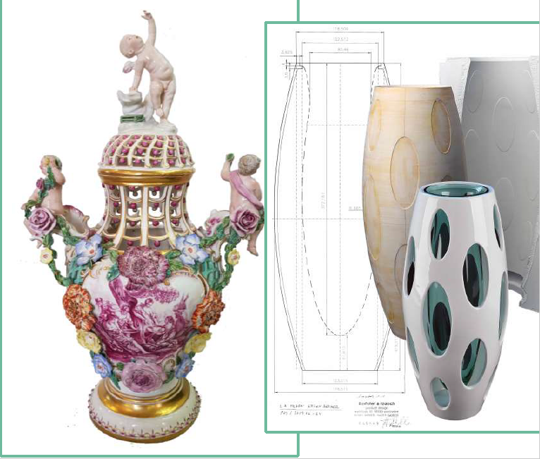 Zevalife's tweet photo. With Höchster Porzellan-Manufaktur 1746, their openwork technique dates back to the 18th century. With their new designs, they aim to create a synthesis between tradition and modernity. #porcelain #art #craft #modern #design #lifestyle #MadeInGermany https://t.co/LgOrCpgm7M https://t.co/x8Y5xGnW9K