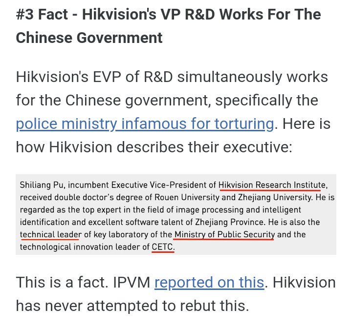 HikVision: Owned by the Chinese Communist Dictatorship.With businesses across the world, about to face a fate similar to Huawei.Indian Railways, and India's premier organisation are its clients How terribly India is compromised, it is anyone's guess.Details on HikVision