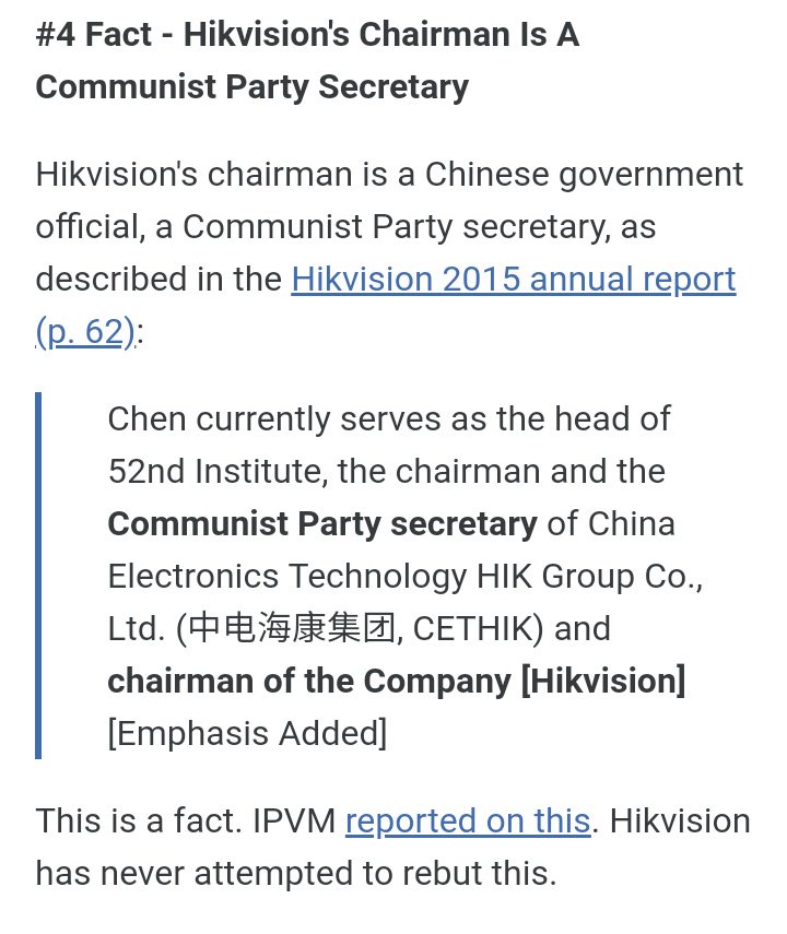 HikVision: Owned by the Chinese Communist Dictatorship.With businesses across the world, about to face a fate similar to Huawei.Indian Railways, and India's premier organisation are its clients How terribly India is compromised, it is anyone's guess.Details on HikVision