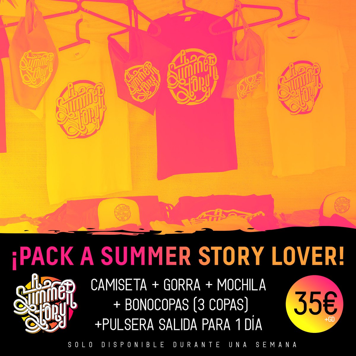 Después de la gran acogida del pack #ASummerStoryLover, agotándose en menos de 24 horas... ¡Ampliamos 300 unidades más para que no seas tú, el auténtico #SummerLover, el que se quede sin él! 💛⁣
⁣
Promoción SOLO disponible en asummerstory.com o <a href="/Entradasalcance/">Entradas a tu Alcance</a>.