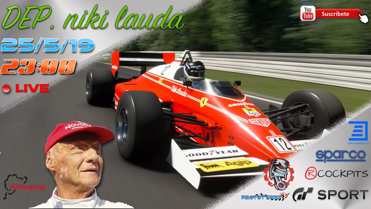 Este sábado a las 23:00 de la noche homenaje a Niki Lauda, un gran piloto que acumuló 25 victorias y 54 podios, en un total de 177 carreras. Un grande que nos abandonó ayer a sus 70 años. Por eso desde <a href="/Joseba28745787/">Joseba Diez</a> y Prototype3 queremos despedirnos de él cómo se merece.