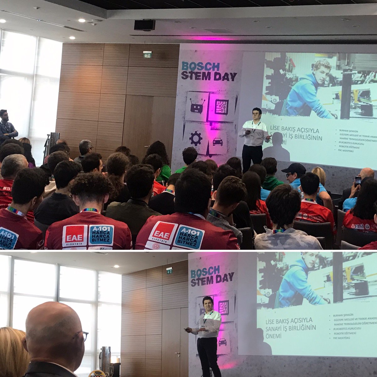 burhansengun's tweet photo. #BOSCHSTEMDAY etkinliğinde ,yeni dünyanın aradığı yetkinliklere ve Lise-Sanayi İşbirliğine değindik.
Bu anlamlı günde liselileri,üniversiteleri ve sanayi kuruluşlarını bir araya getiren,@BoschTurkey ve OrtaDoğu Başkanı Steven Young Bey ve Gökhan Tunçdöken Bey’e teşekkür ederiz. https://t.co/PBk3sNCj67