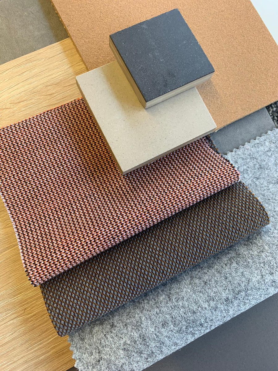 Exploring materials for The Refinery in Leeds @mosatiles @ForboFlooringUK @kvadrattextiles @camira @EGGER_UK #interiordesign #studentaccommodation