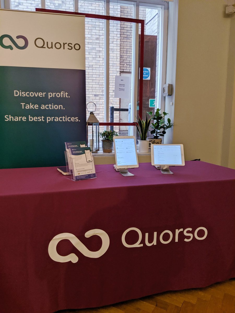 Quorso's tweet photo. @yfood_ We're here today showing food retailers and restaurants how to boost their bottom line 📈 Come see the app for yourself and have a chat about how it can help your business! #YFoodTechWeekLDN #foodTech #retailtech https://t.co/w6vQHKsWy0