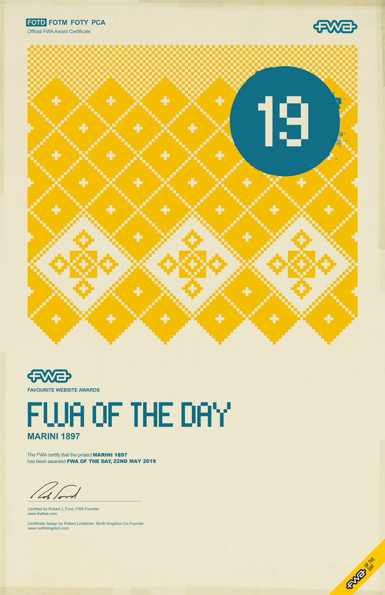 nicolopierotti's tweet photo. π
Today it's the perfect day for an #FOTD!
Our project #Marini1897 just got one.
Thanks @fwa!!!
π€π»π£
#hattrick #fwa #proud #React #reactjs #shader #webgl #glsl #webdev #webdeveloper #gustoids https://t.co/ya7nJaHH6I