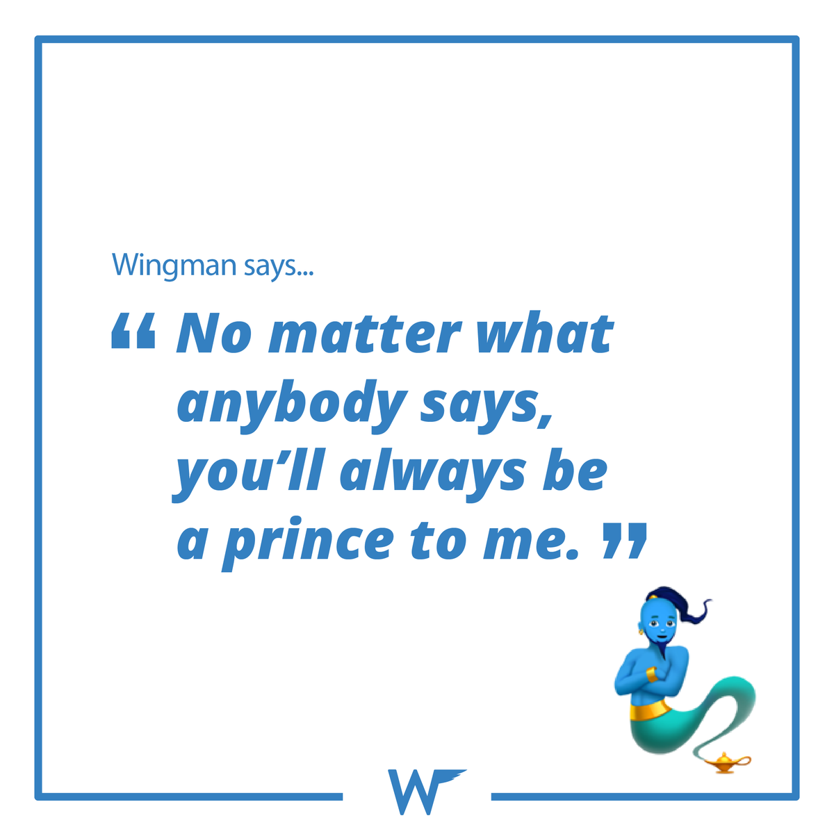 wingmanapp's tweet photo. Find you a wingman like Genie🧞‍♂️#aladdin #wingmangoals https://t.co/fQydJSxqAP