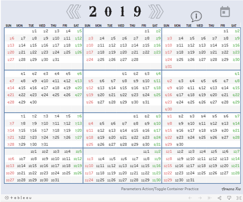 ArseneXie's tweet image. Tableau 2019.2 was released. 
Re-Do the #TableauBrainTeaser Quiz of @aleksoft with Parameter Actions and Toggle Containers. And make sure these new features have been supported in @tableaupublic.
public.tableau.com/profile/arsene…
#Tableau #ParameterActions #ToggleContainers
