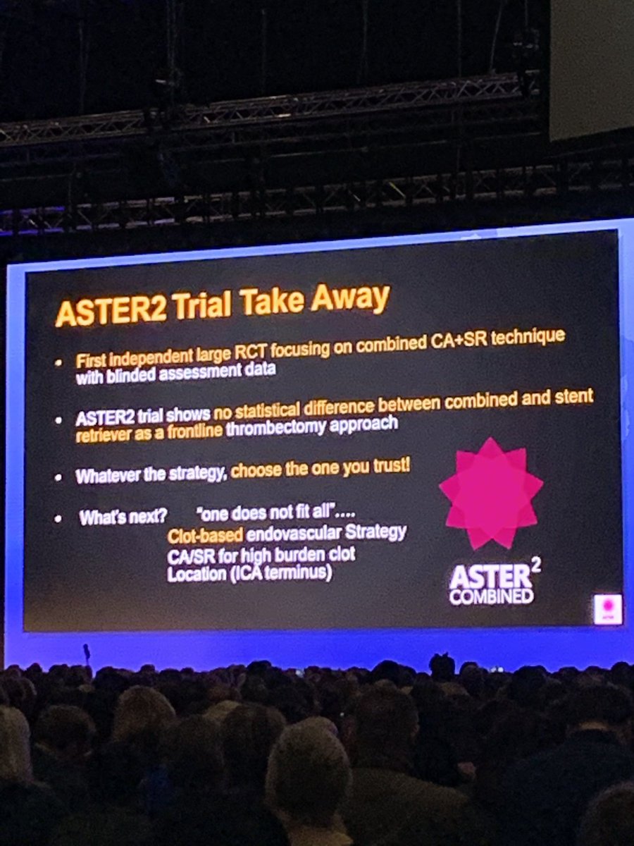interneurona's tweet photo. Dr Lapergue: #ASTER2 sin diferencias entre estrategia combinada y stent solo, como primera opción en teombectomia. “Use la opción en la que confía”
#ESOC2019
@neurofox @DanielVelaMD @PittStroke @Neurorradio @Montecoya https://t.co/ISSJXYKh1n