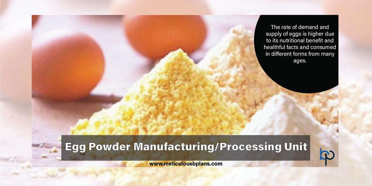 MeticulousBPlan's tweet photo. Egg Powder Manufacturing / Processing Unit Report has been published on @MeticulousBPlan
Avail now, our latest report - https://t.co/LAVqwshuw5
#EggPowderManufacturingUnit #FoodtechIndustry #EggPowder #EggProducts #BusinessFeasibilityReport #BusinessPlans #EggProcessingBusiness https://t.co/DvHpxuKYGy