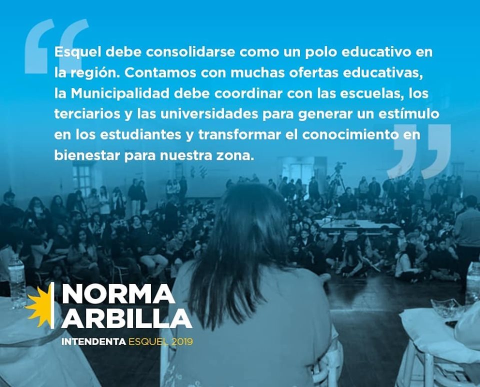 Hoy, miércoles 22 a las 12hs, estaremos en el Aula Magna de la sede Esquel de la UNPSJB para compartir con la comunidad universitaria nuestra perspectiva sobre "Políticas para jóvenes y estudiantes".
#EsquelQueQueremos
#ChubutNosUne 
#HayOtroCamino