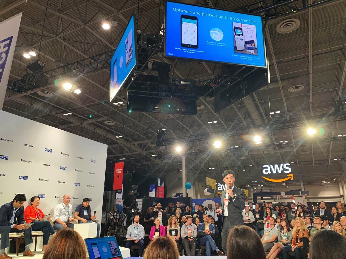 goreadytravel's tweet photo. Our co-founder @vtyip is on stage!✨ Pitching our #P2P #FX solution for #travellers 🌎 Great to share our passion and vision with the #CollisionConf crowd! Catch us at our booth if you are interested in #traveltech and #fintech ✈️ thank you @CollisionHQ @HKSciencePark  💙 https://t.co/4u6QWZepUh