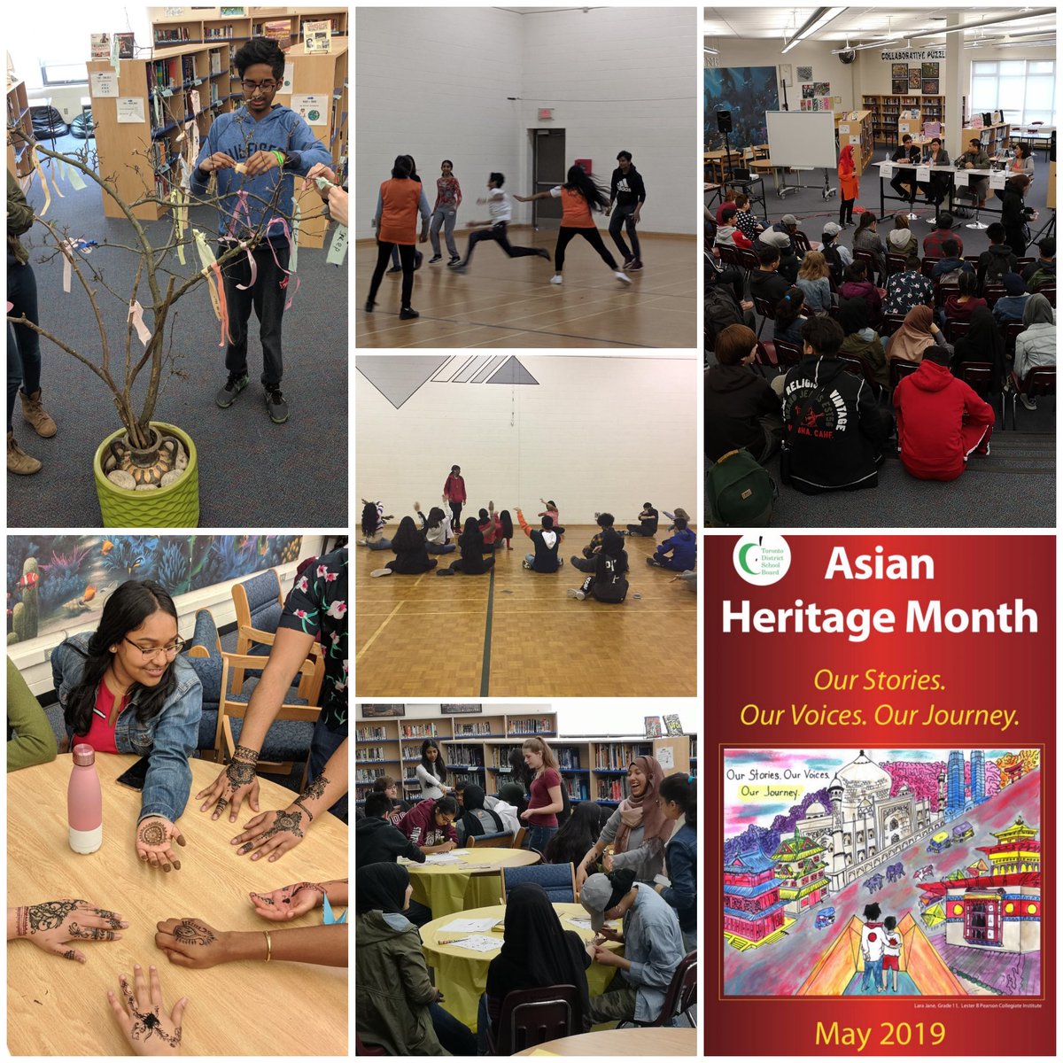 lbpearsonci's tweet photo. Pearson welcomed @ccitdsb @TWPublicSchool @TDSB_WLM to celebrate Asian culture, heritage and history at ExplorASIAN2019! @tdsb @AhmTdsb. #ProfessionalsPanel #Killithatu #healthyrelationships #AsiansinCaribbean #beginnerKorean #Tamilhistory #BollywoodDance #mehndi and more! https://t.co/DsU5brNKDz