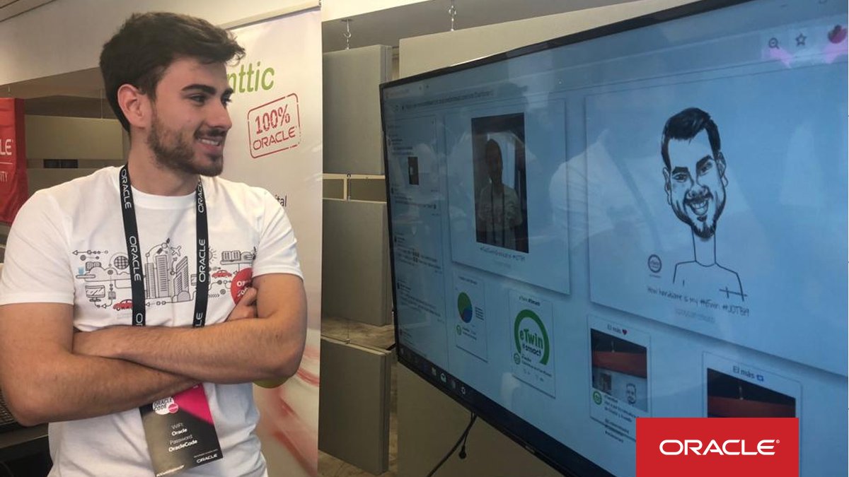 oracle_es's tweet image. Ellos ya han sentido la Real Digital Experience en #OracleCode Madrid 😎
🔸Visita el stand de nuestro partner @avanttic 
🔸Sácate una foto
🔸Pon tu mejor sonrisa
🔸Espera que la #InteligenciaArtificial cree tu caricatura ☺️

#OCodeExploreSP