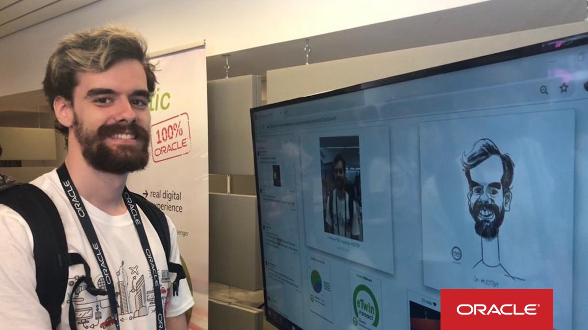 oracle_es's tweet image. Ellos ya han sentido la Real Digital Experience en #OracleCode Madrid 😎
🔸Visita el stand de nuestro partner @avanttic 
🔸Sácate una foto
🔸Pon tu mejor sonrisa
🔸Espera que la #InteligenciaArtificial cree tu caricatura ☺️

#OCodeExploreSP