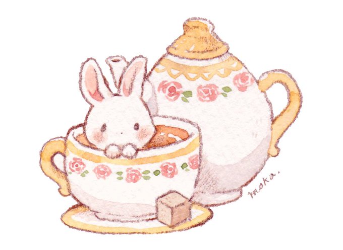 ティーポットとうさぎさん☕️ 