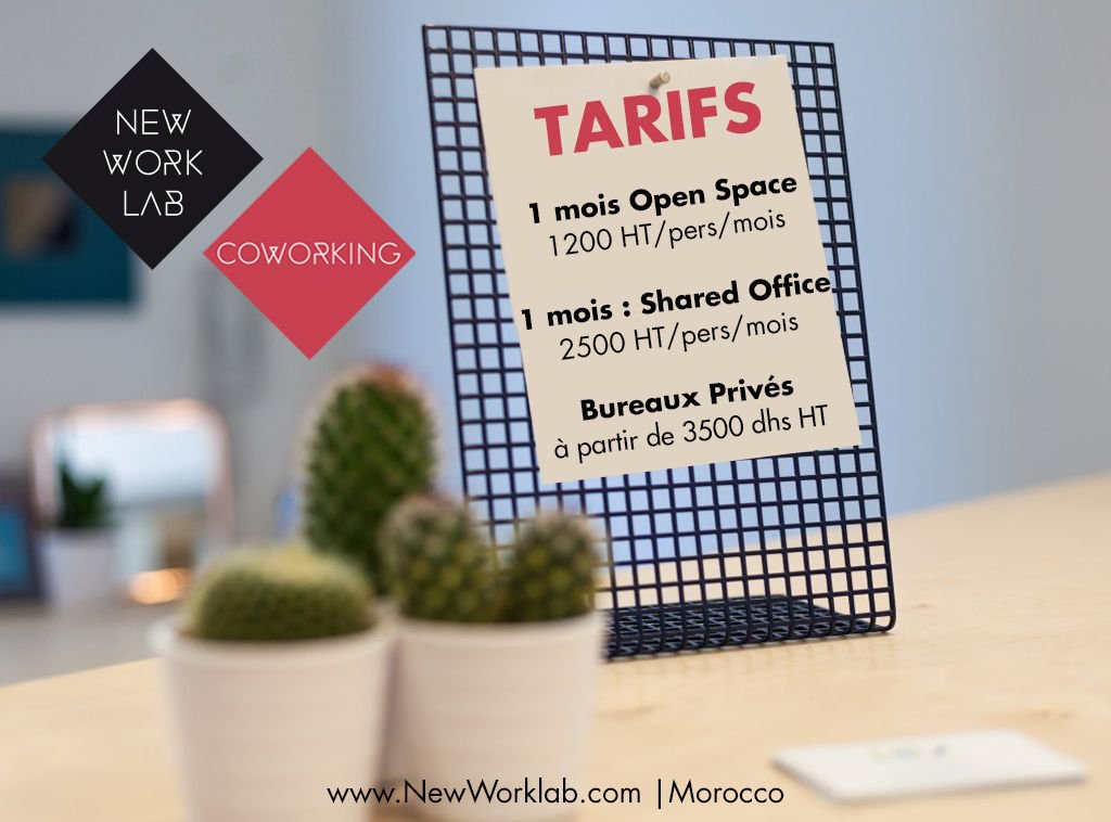 NewWorkLab's tweet image. A la recherche de ton nouveau bureau à Gauthier ou Anfa ? Réserve ton espace vite.
Promo Spéciale Mois de Ramadan
On te donne rdv au NWL :  bit.ly/2xV6Lc9 
#coworking #change #work_differently #nwl #startups #casablanca #location #bureaux