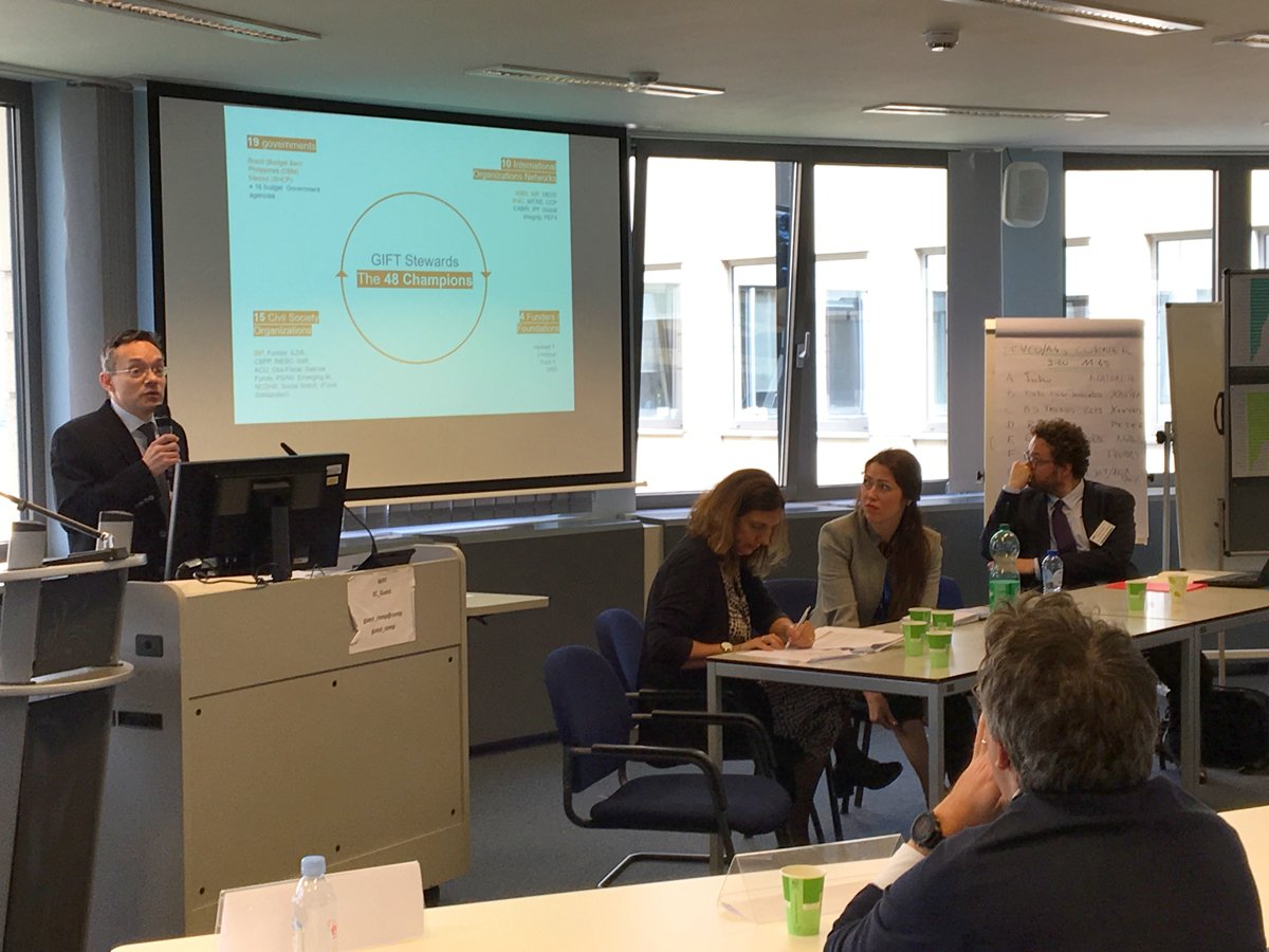 FiscalTrans's tweet photo. .@jpga63, GIFT Network Director, presenting to #EuropeanUnion Delegates the Network and solutions to challenges in #FiscalTransparency & #PublicParticipation.
2019 #AsiaPacific #EU Seminar on Budget Support & Investments. Brussels, May 22nd.
#EUdelegates #EUbudgetSupport https://t.co/gk9wDDrn7q
