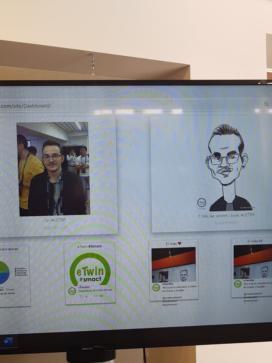 eTwinBot's tweet image. Vaya día de caricaturas graciosas llevamos hoy en #OCodeExploreSP ! Ven al stand de #avanttic a por la tuya!!!!!