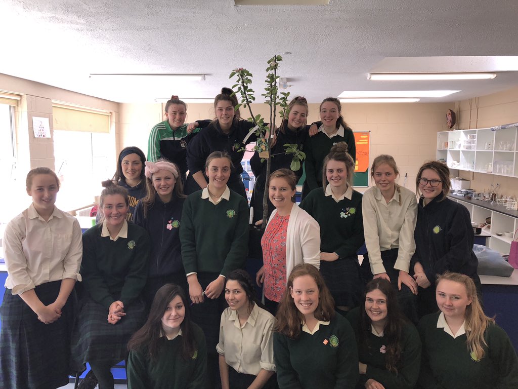 ItsAFabLabLife's tweet photo. Last day with 6th Biology class. For planting the tree of knowledge Miss Kavanagh received a lovely Apple 🍎 tree from her class in appreciation - thanks girls for the lovely gesture. https://t.co/YCLmtrnS3l