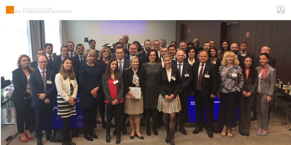 FMA_AT's tweet photo. Happy to be at the heart of European banking supervisory cooperation – by having supervisors from 26 authorities with us at the XXXII conference of the Group of Banking Supervisors from Central and Eastern Europe #BSCEE #Vienna
https://t.co/hN1Htr8ATe https://t.co/w6RFb2Q0OS