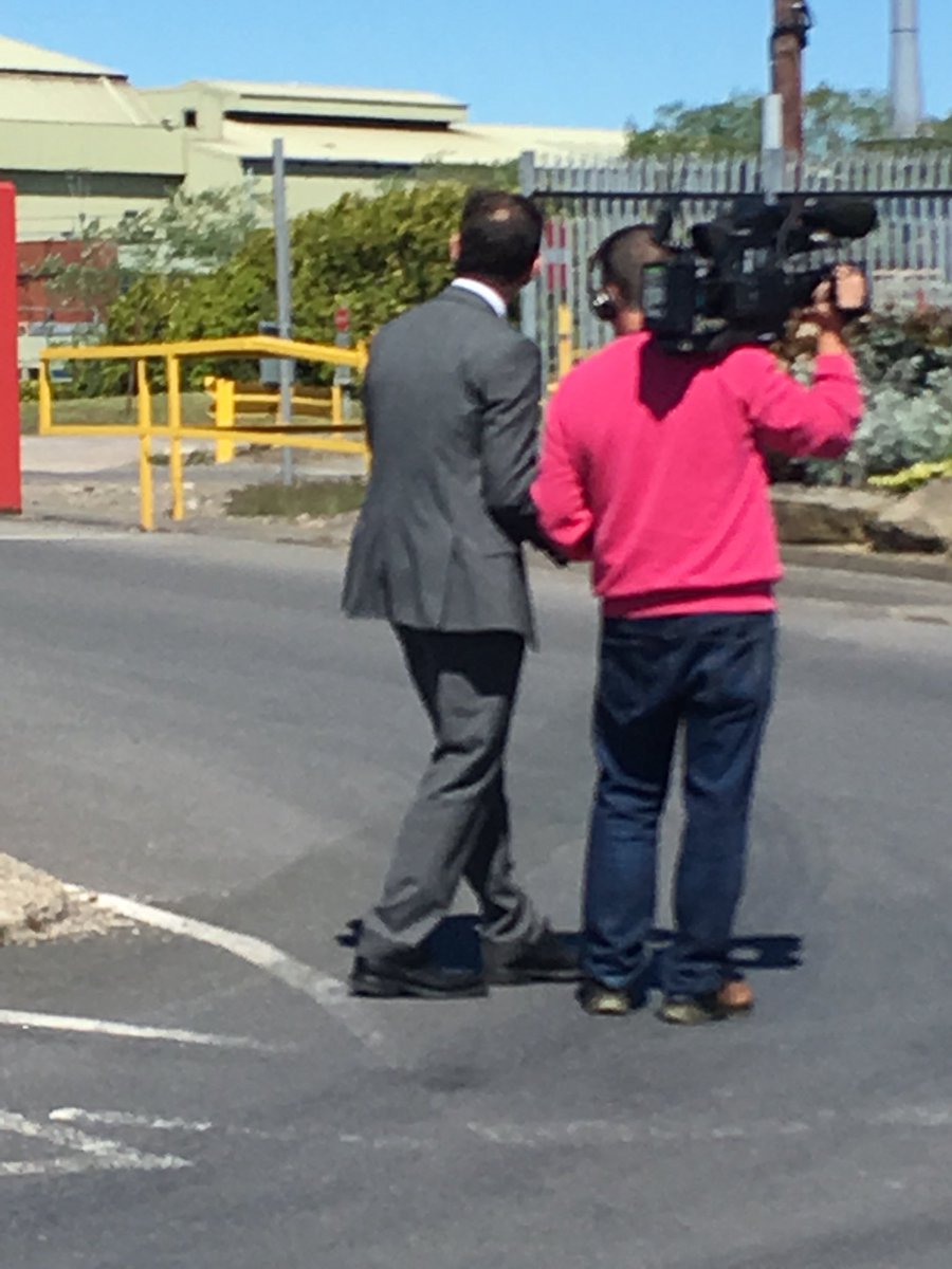 Another bleak steel day, another news crew....I’ve been here before, sadly