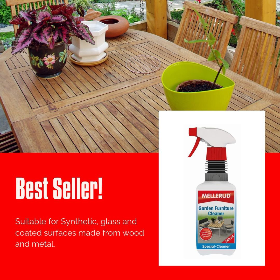 MellerudUK's tweet photo. We have a new #Bestseller our Garden Furniture Cleaning @ManoMano_UK product this spring. https://t.co/tTjV1RFlAL 

#Garden #Furniture #LoveyourGarden #Summer #Spring #Cleaner #Outdoors #Table #Chairs https://t.co/gqtNjRrX9C