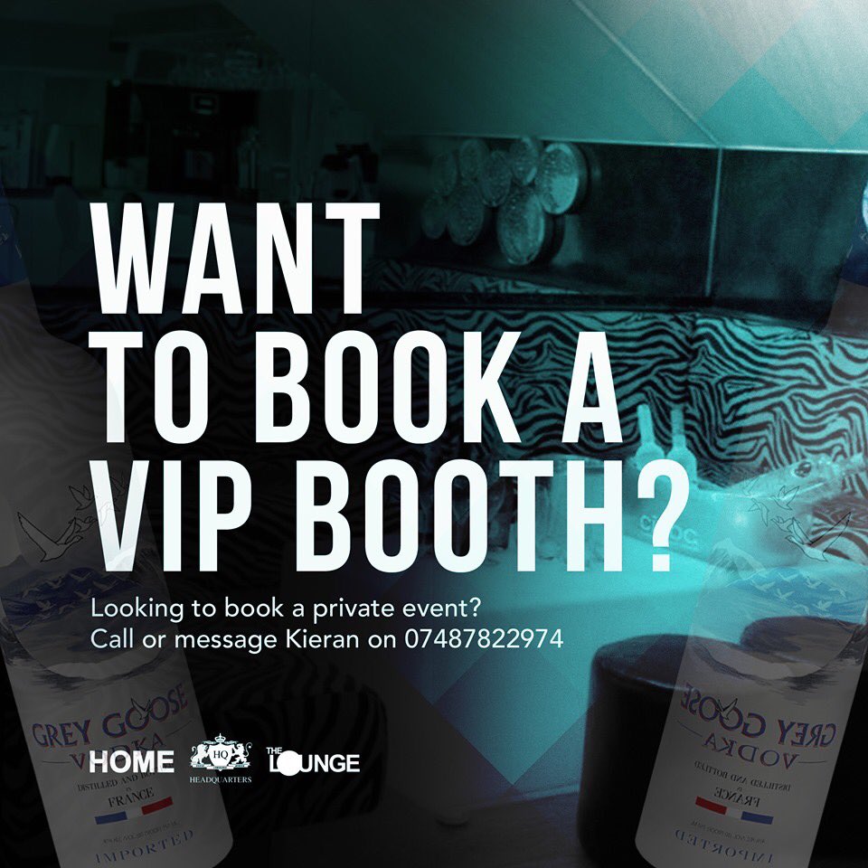 Do you have a birthday, special occasion or just fancy getting boujee for a night?
 
You can book a VIP Booth with us. Send us a message or call 07487 822974

#Blackpool #HomeHQ